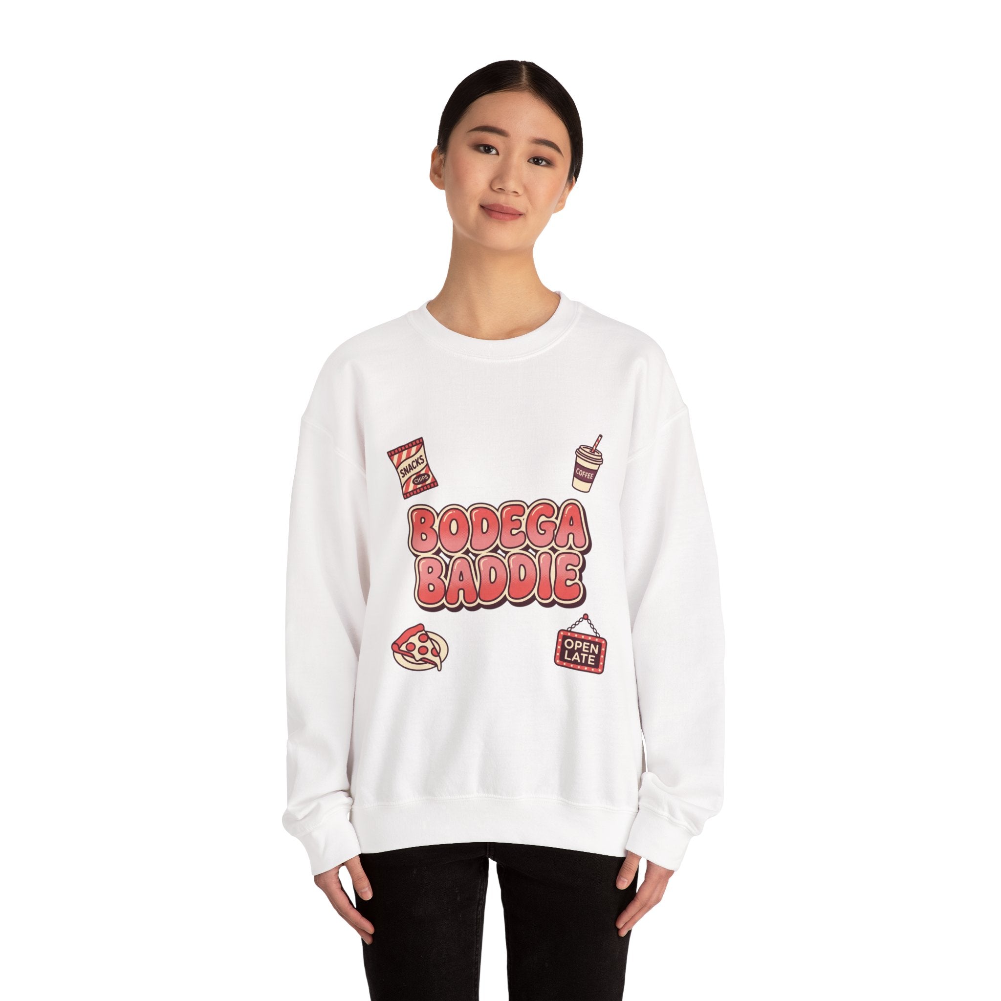 Bodega Baddie Crewneck Sweatshirt | NYC, Spanglish, Y2K Deli Sign