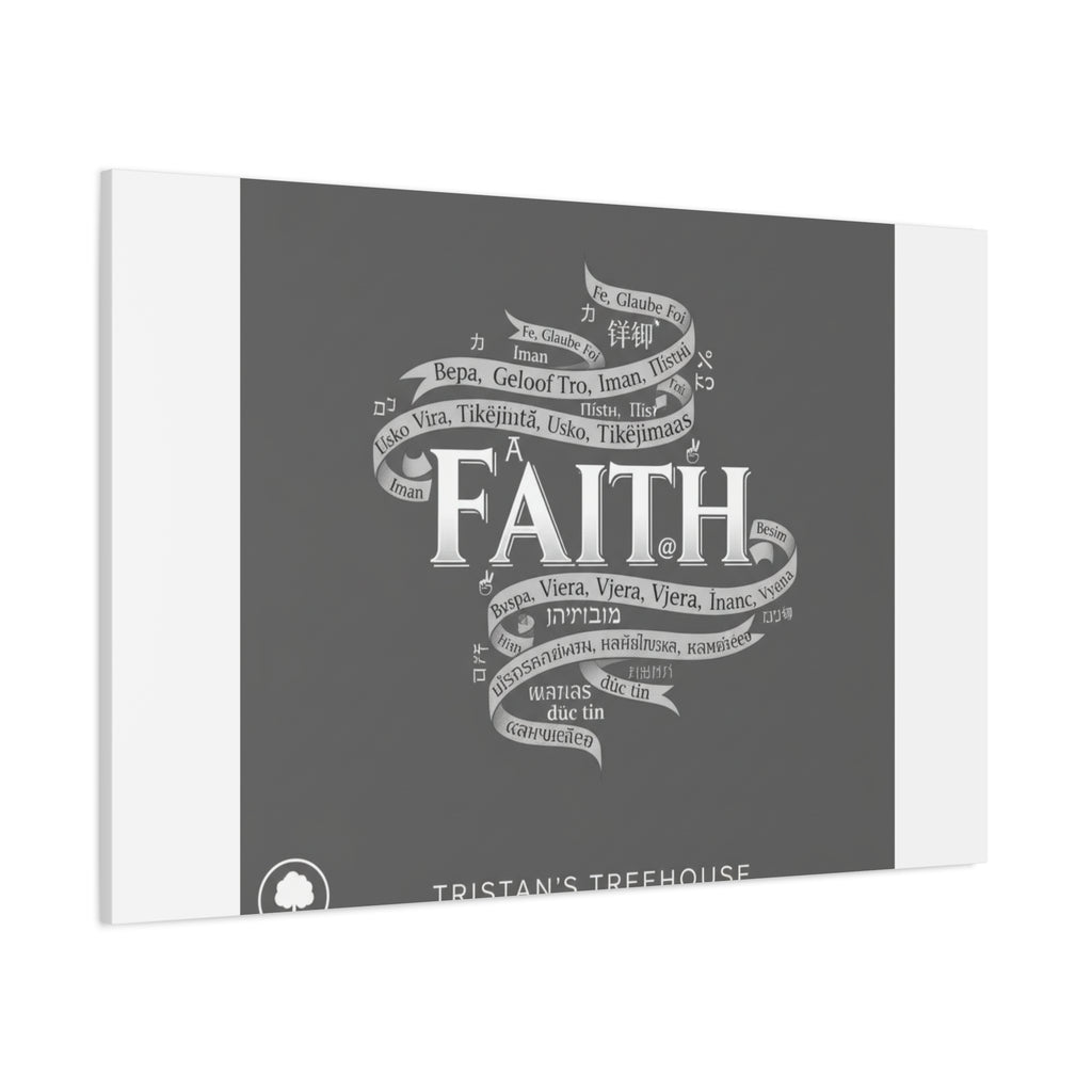 handwritten faith ribbon Canvas | sketch aesthetic, doodle design