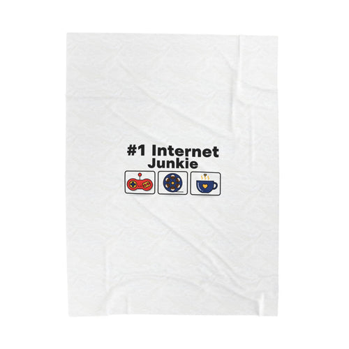 #1 Internet Junkie Velveteen Plush Blanket | Top-List Ranking Graphic, List Lover