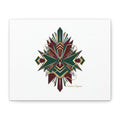 Art Deco geometric brass print Canvas | Neo-Deco chrome & gold fan motif
