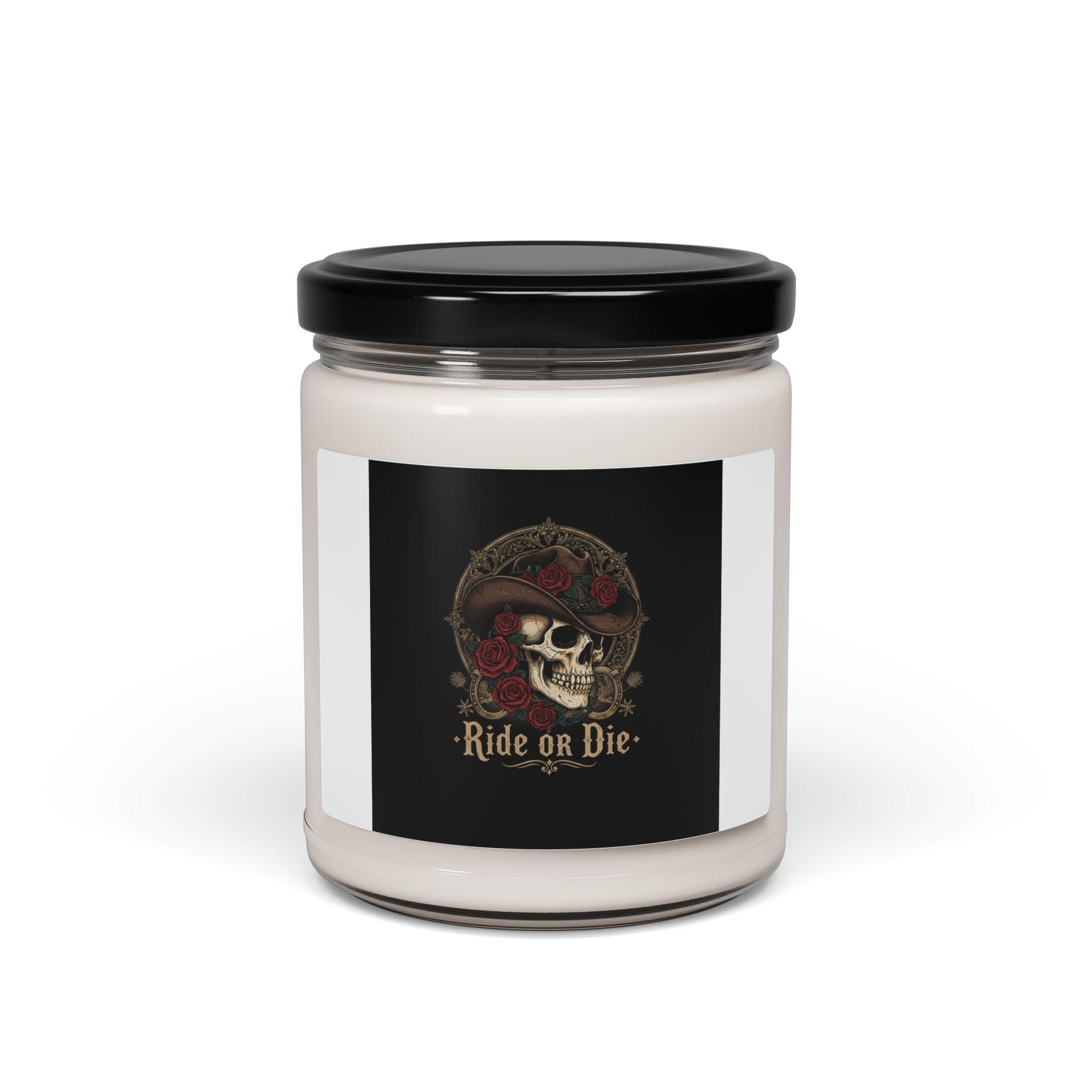 Ride or Die Skull Candle | Western-Gothic, gothic Americana soy candle