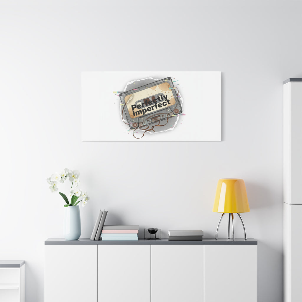 Perfectly Imperfect Cassette, Canvas Print | Analog Error, glitch art static
