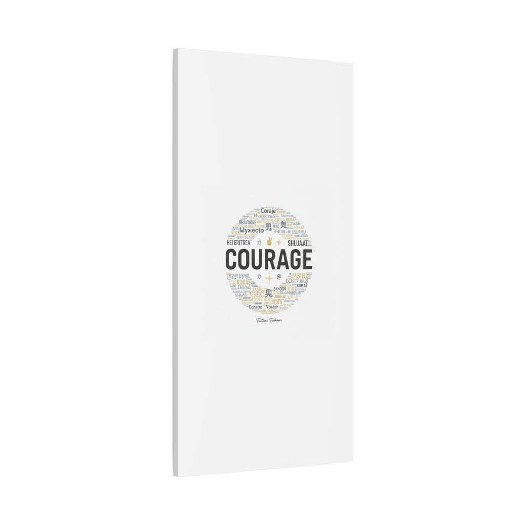 Courage Word Cloud Canvas | Fresh-Start Minimalism art print