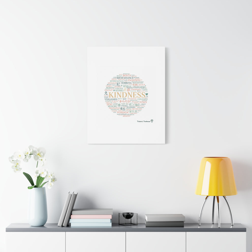 Kindness Word Cloud Canvas | Fresh Start Minimalist Wall Art