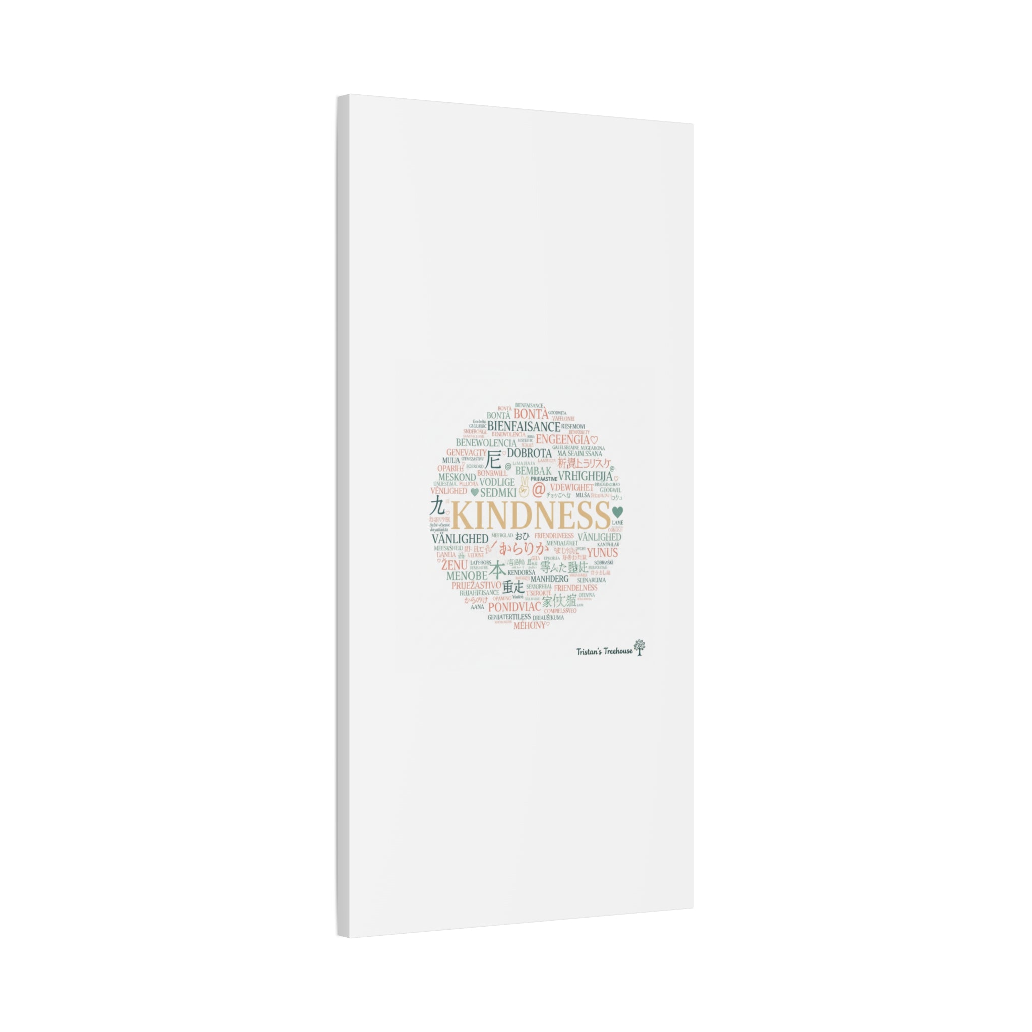 Kindness Word Cloud Canvas | Fresh Start Minimalist Wall Art