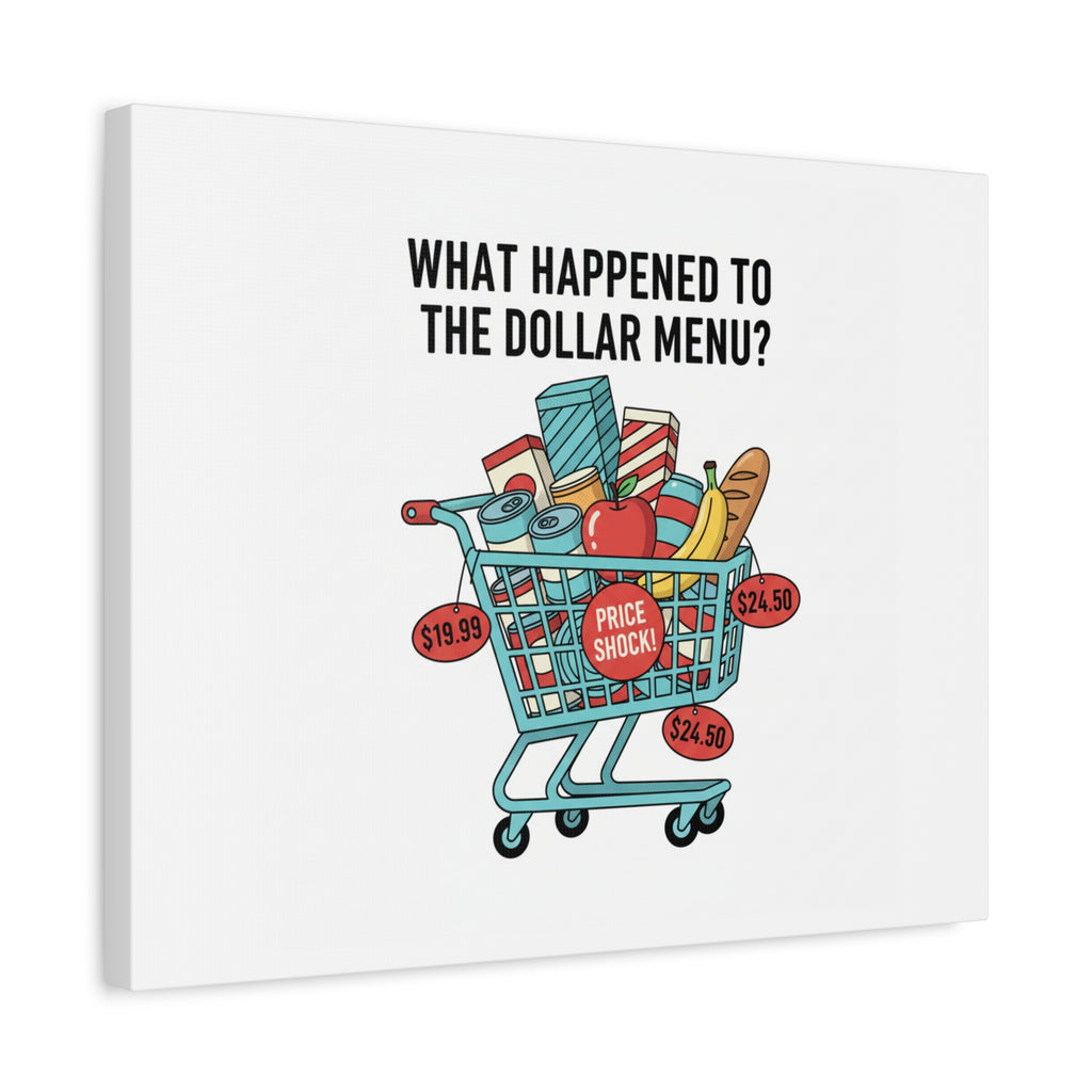 What Happened to the Dollar Menu? Canvas | Grocery Prices Meme, Price Shock Wall Art