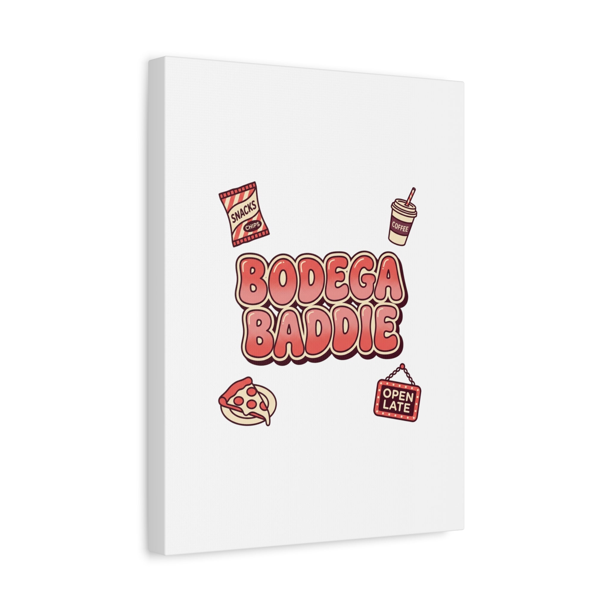 Bodega Baddie Matte Canvas, Stretched | NYC Y2K Corner Store Vibes