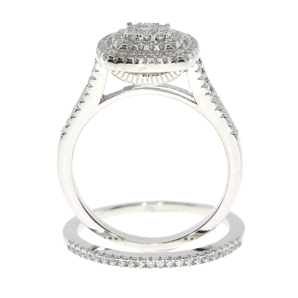 Genuine Cubic Zirconium CZ SS Bridal Sterling Silver