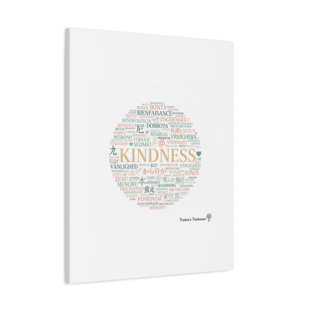Kindness Word Cloud Canvas | Fresh Start Minimalist Wall Art