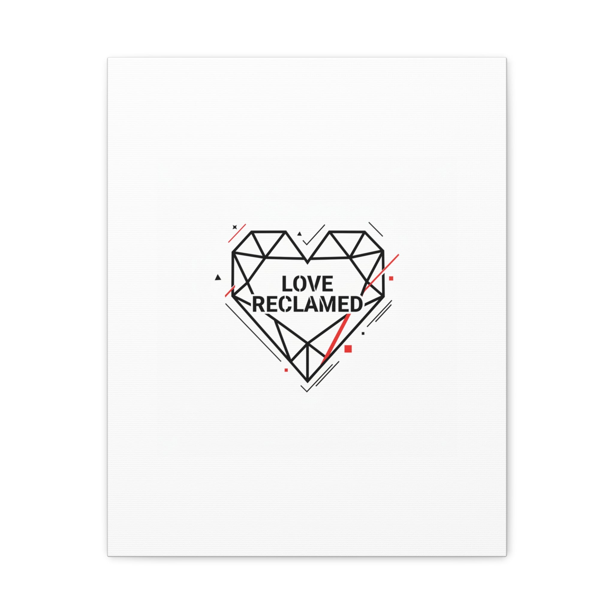 Love Reclaimed Canvas | modern heart design, minimalist love icon