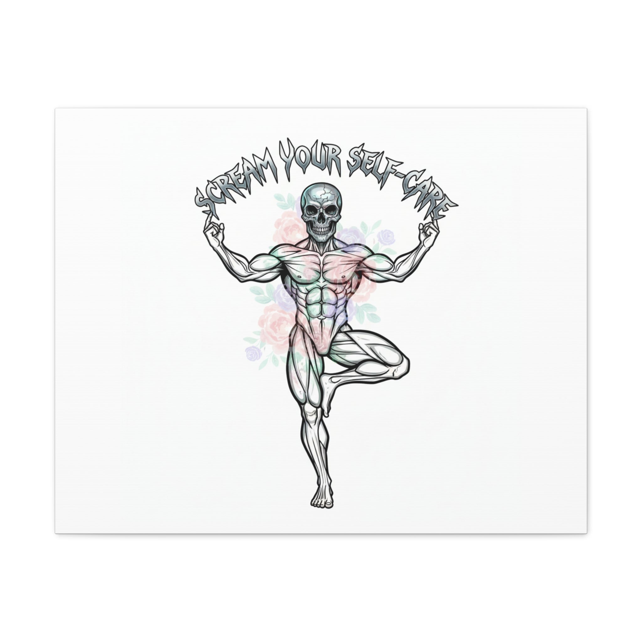 Scream Your Self-Care Canvas | Heavy Metal Wellness, Gothic Wellness Quote