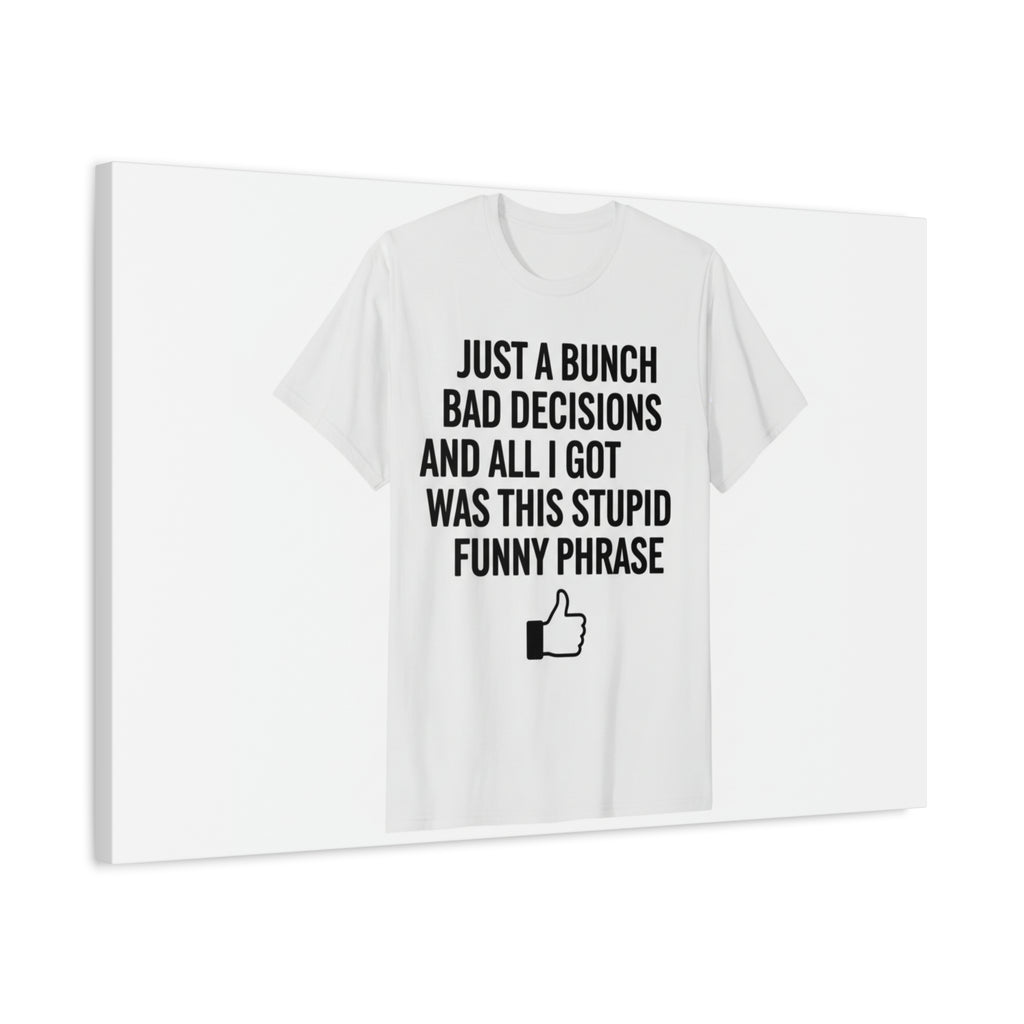 self-deprecating quote Canvas | sarcastic introvert wall art, anxiety humor