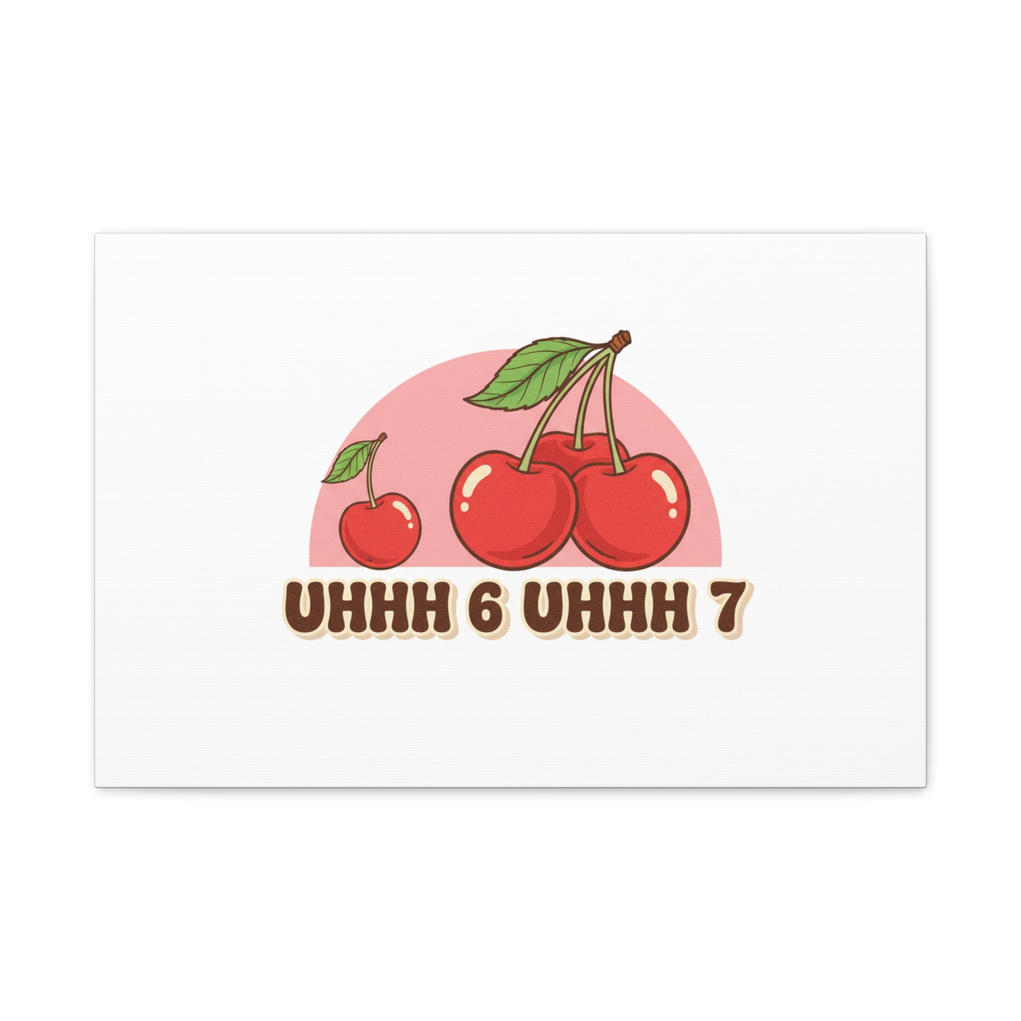 Six Severn Cherry Retro Graphic Canvas | kawaii fruit print, vintage cherry design