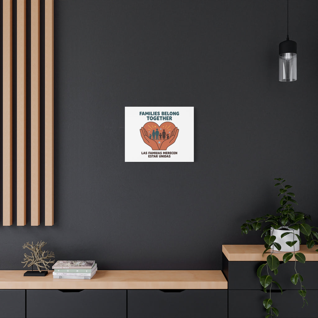 Families Belong Together Canvas | Family Unity, Bilingual Solidarity