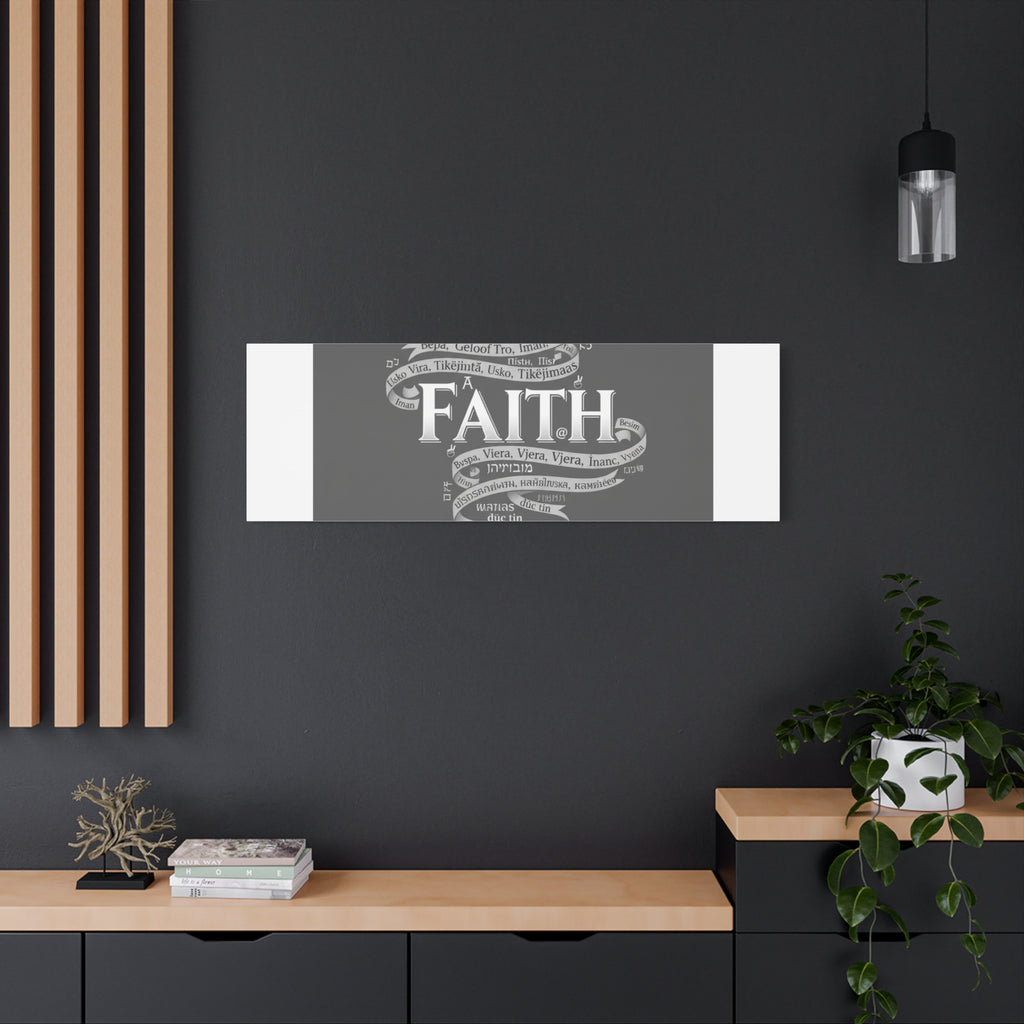 handwritten faith ribbon Canvas | sketch aesthetic, doodle design