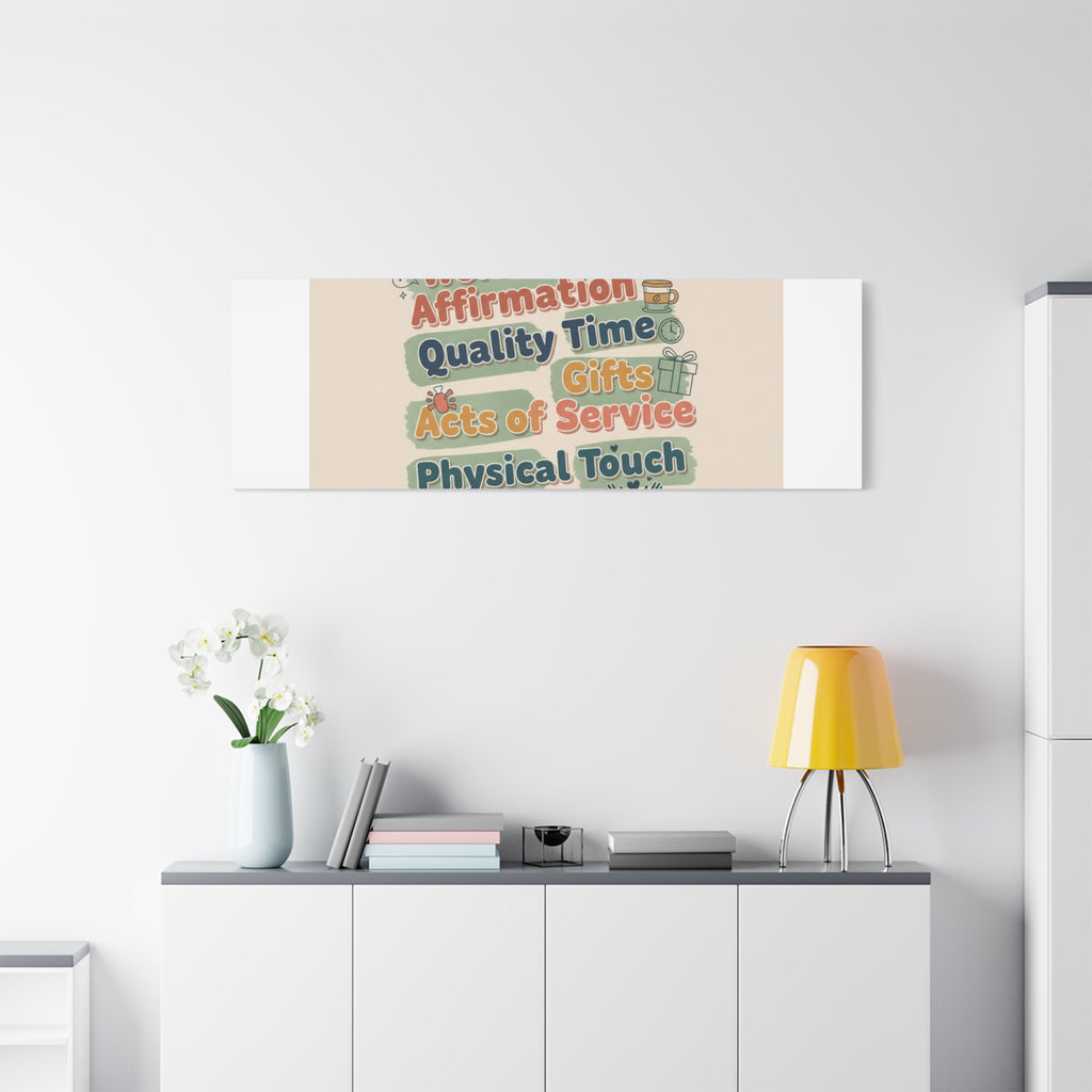 Love Languages List Matte Canvas Wall Art | love language meme, relationship humor