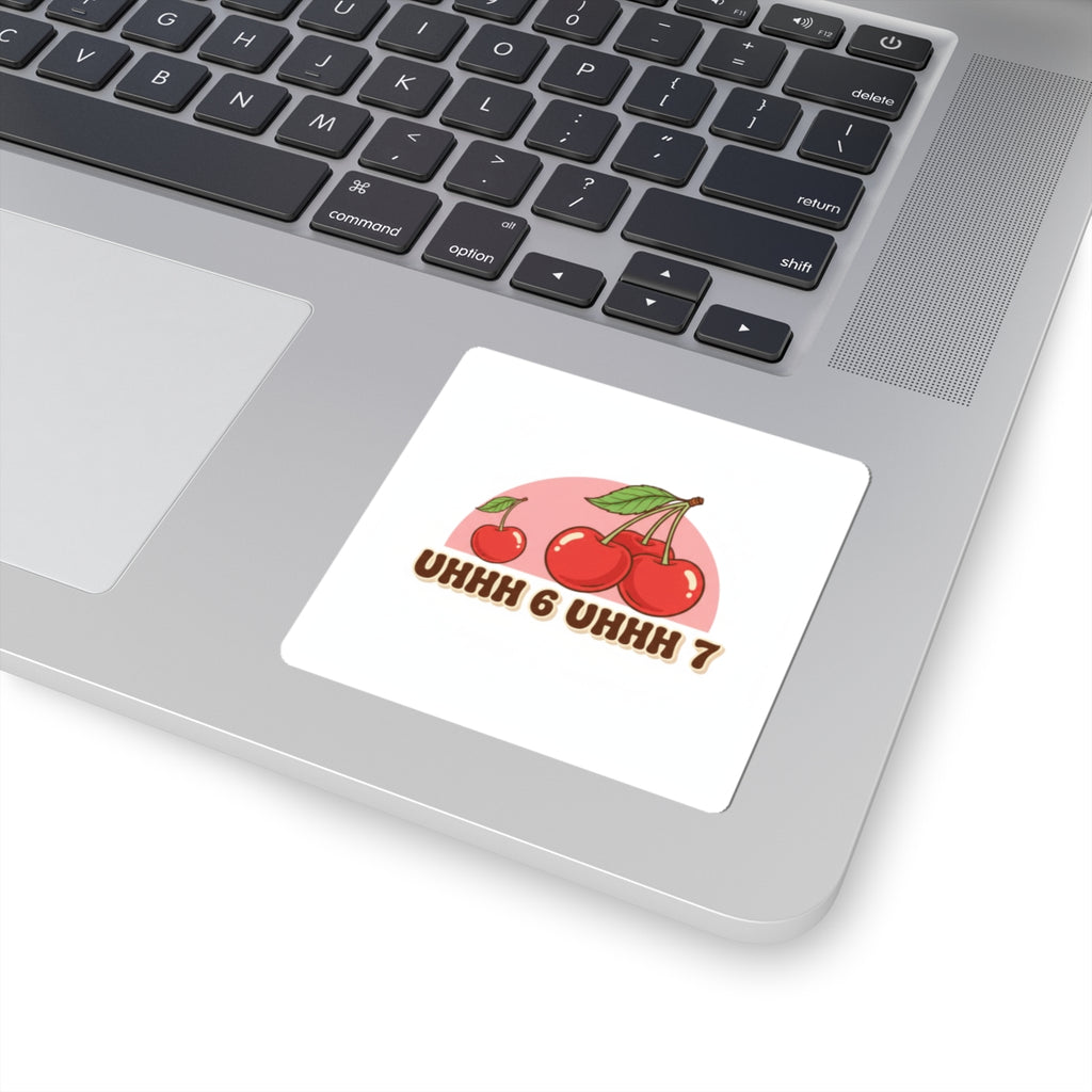 Retro Cherry Illustration Sticker | Kawaii Fruit Vintage Cherry Design