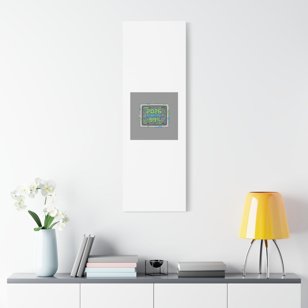 2026 Loading 99% Canvas | NYE countdown, retro system interface