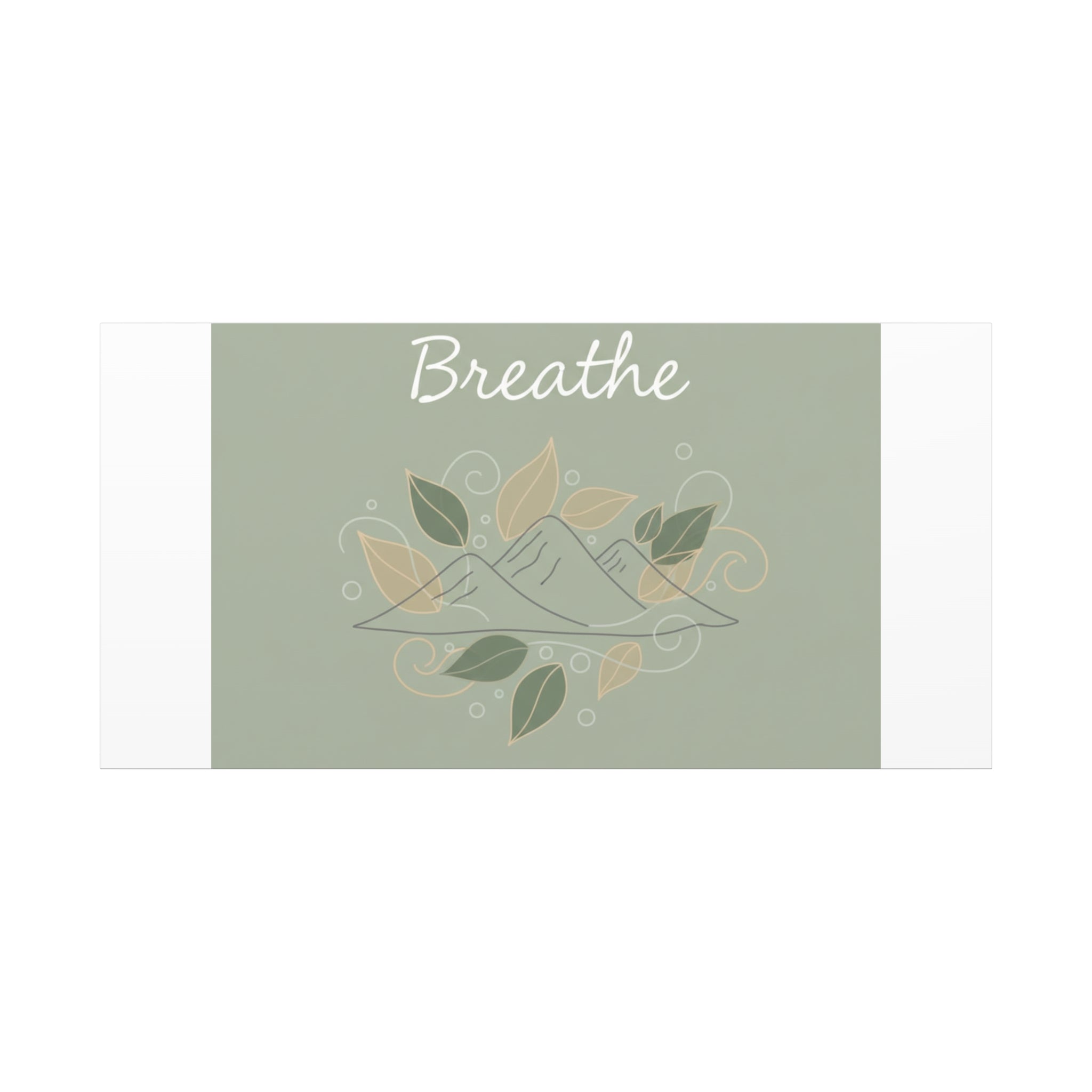 Breathe Mountain Line Canvas | Nature Symbols, Minimal Forest Wall Art