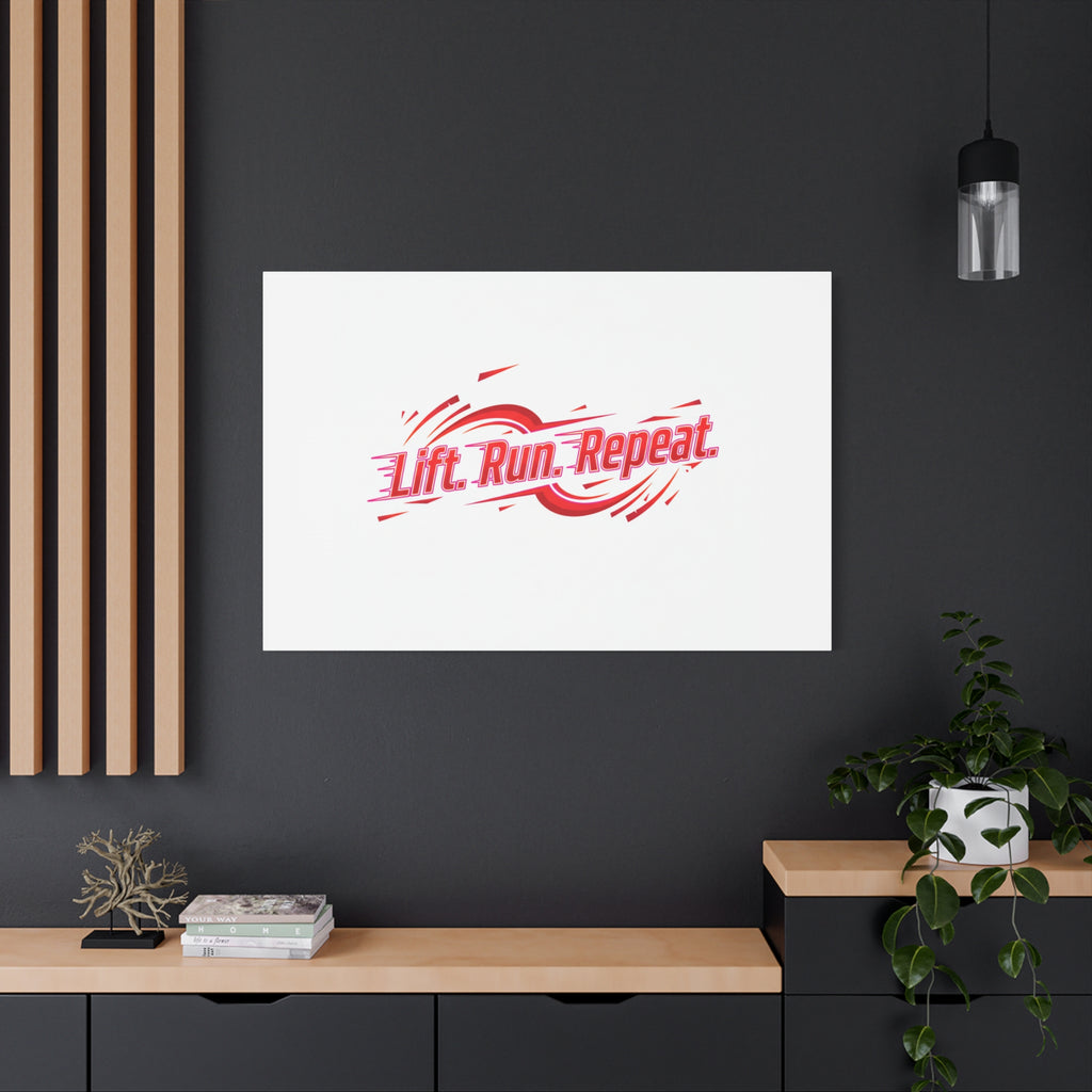 Lift Run Repeat Canvas | Fitness Wall Art, Gym Motivation
