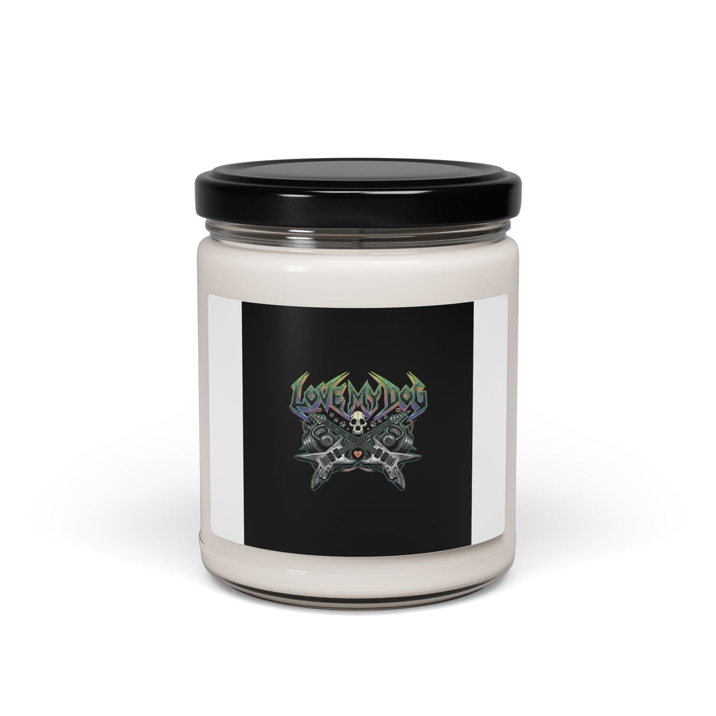 Loud Kindness Metal Font Candle | Scented Soy Candle, 9oz | Gothic Wellness