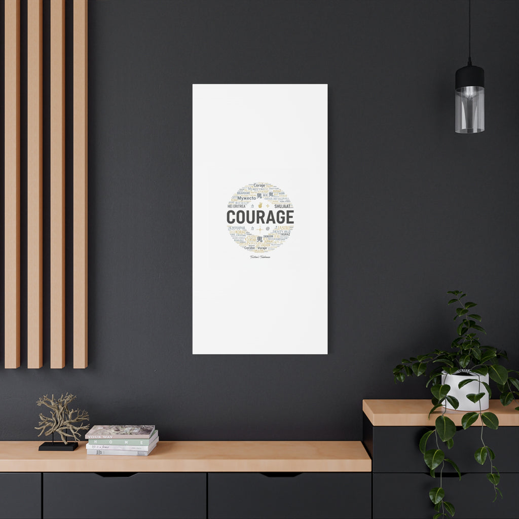 Courage Word Cloud Canvas | Fresh-Start Minimalism art print