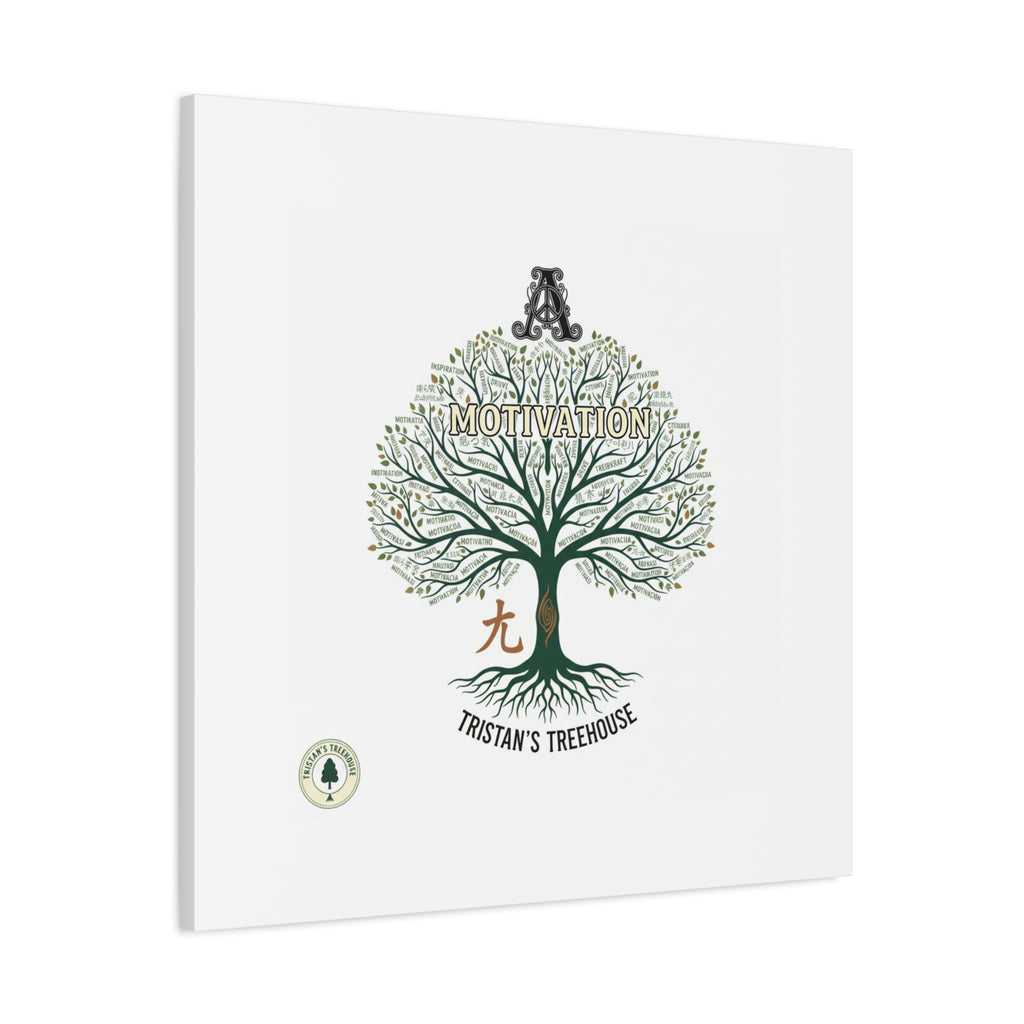 Handwritten Doodle Tree Canvas | Matte Stretched Wall Art
