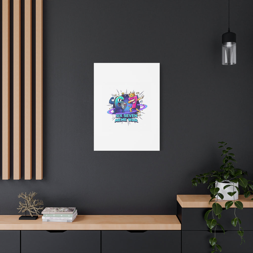 Six Seven Meme War Canvas | Legendary Internet Battle Art, Viral Culture Wall Decor