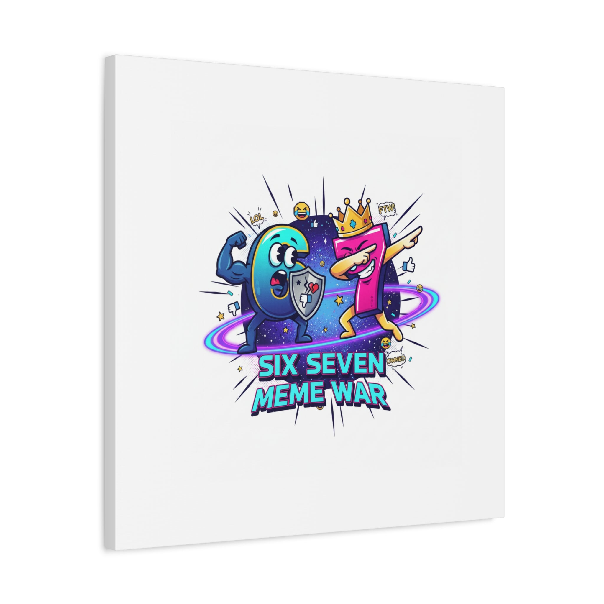 Six Seven Meme War Canvas | Legendary Internet Battle Art, Viral Culture Wall Decor