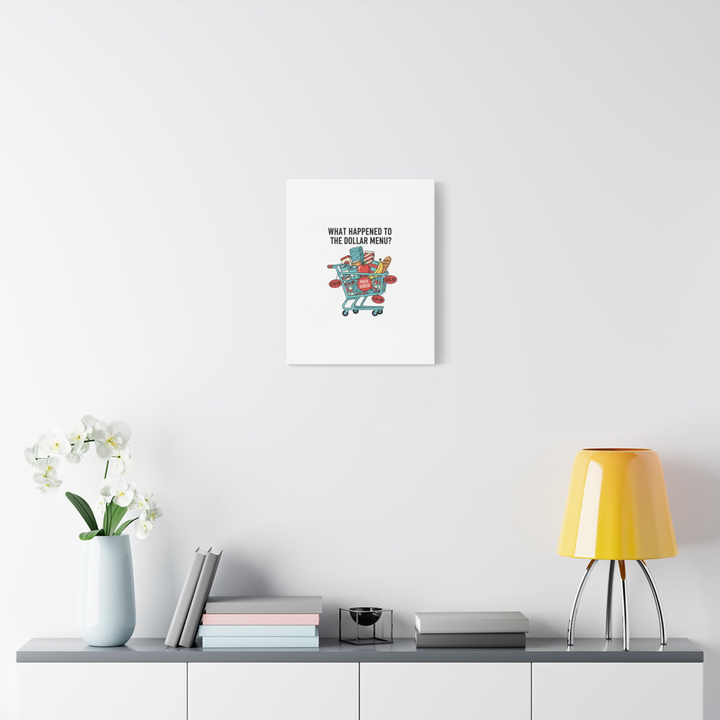 What Happened to the Dollar Menu? Canvas | Grocery Prices Meme, Price Shock Wall Art
