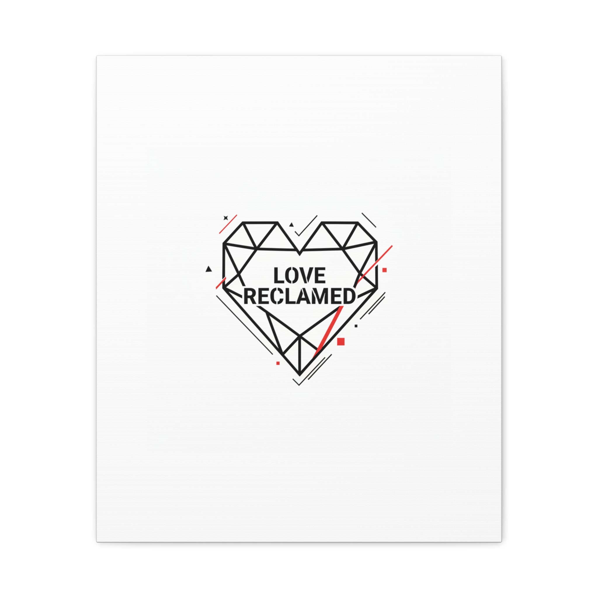 Love Reclaimed Canvas | modern heart design, minimalist love icon