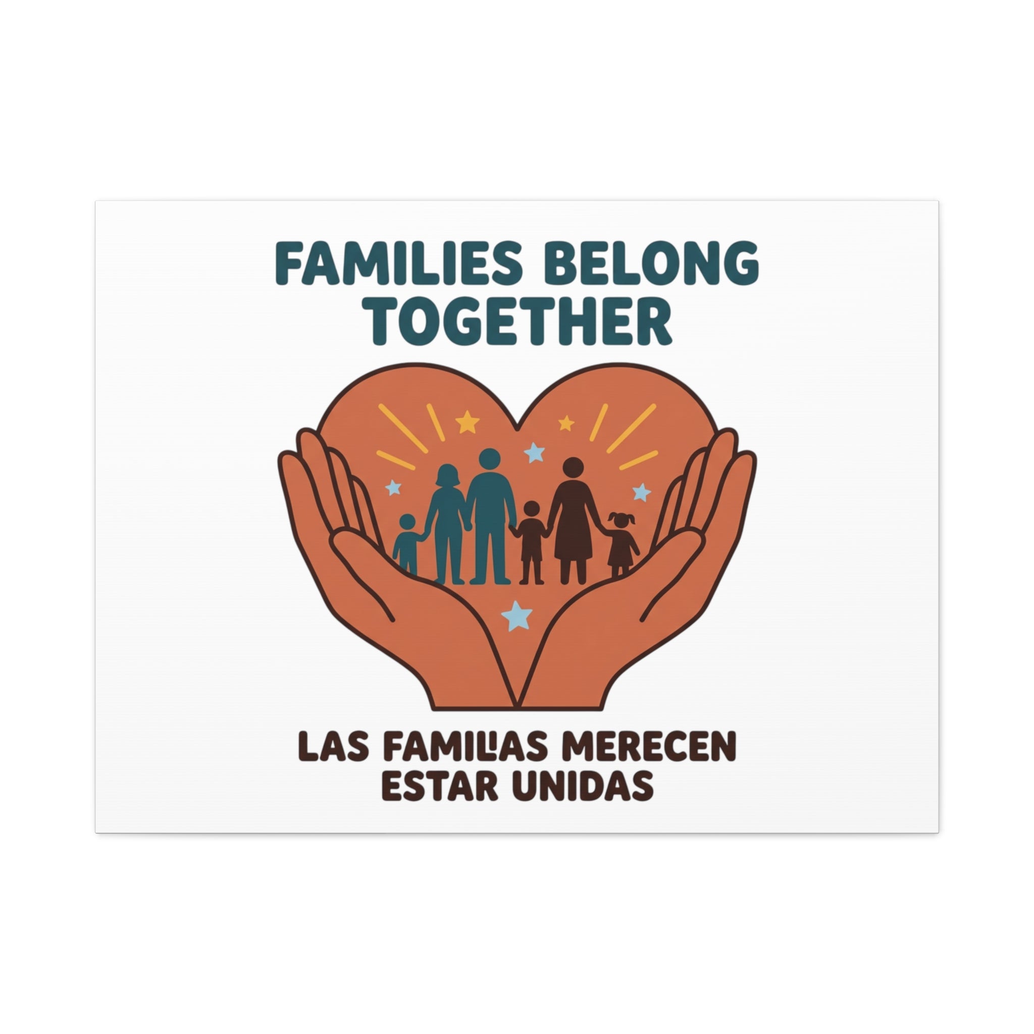 Families Belong Together Canvas | Family Unity, Bilingual Solidarity