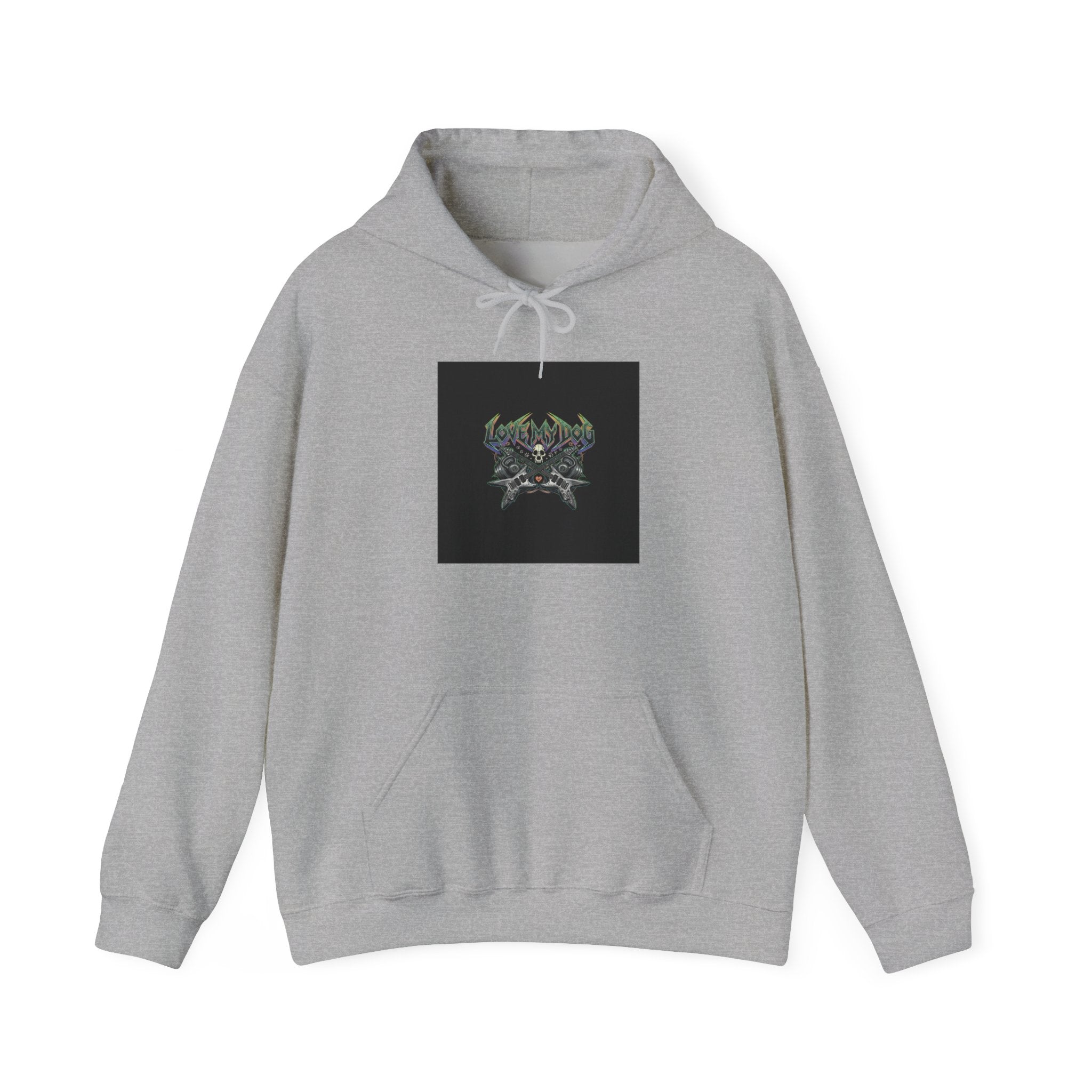 LOUD Self-Care, Metal Font Hoodie | gothic wellness quote, edgy self-care merch