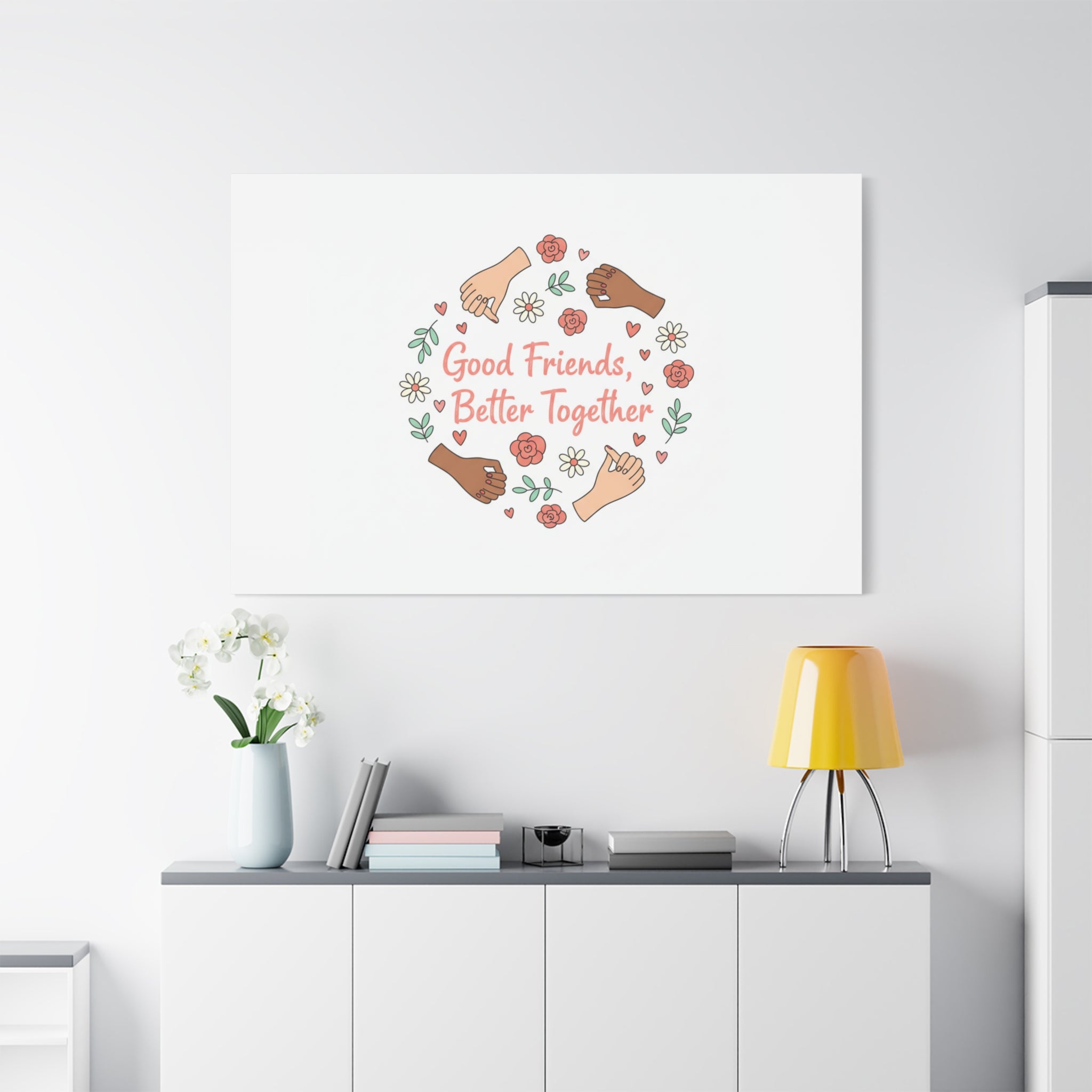 Good Friends Better Together Canvas | Friendship Valentine, Platonic Love