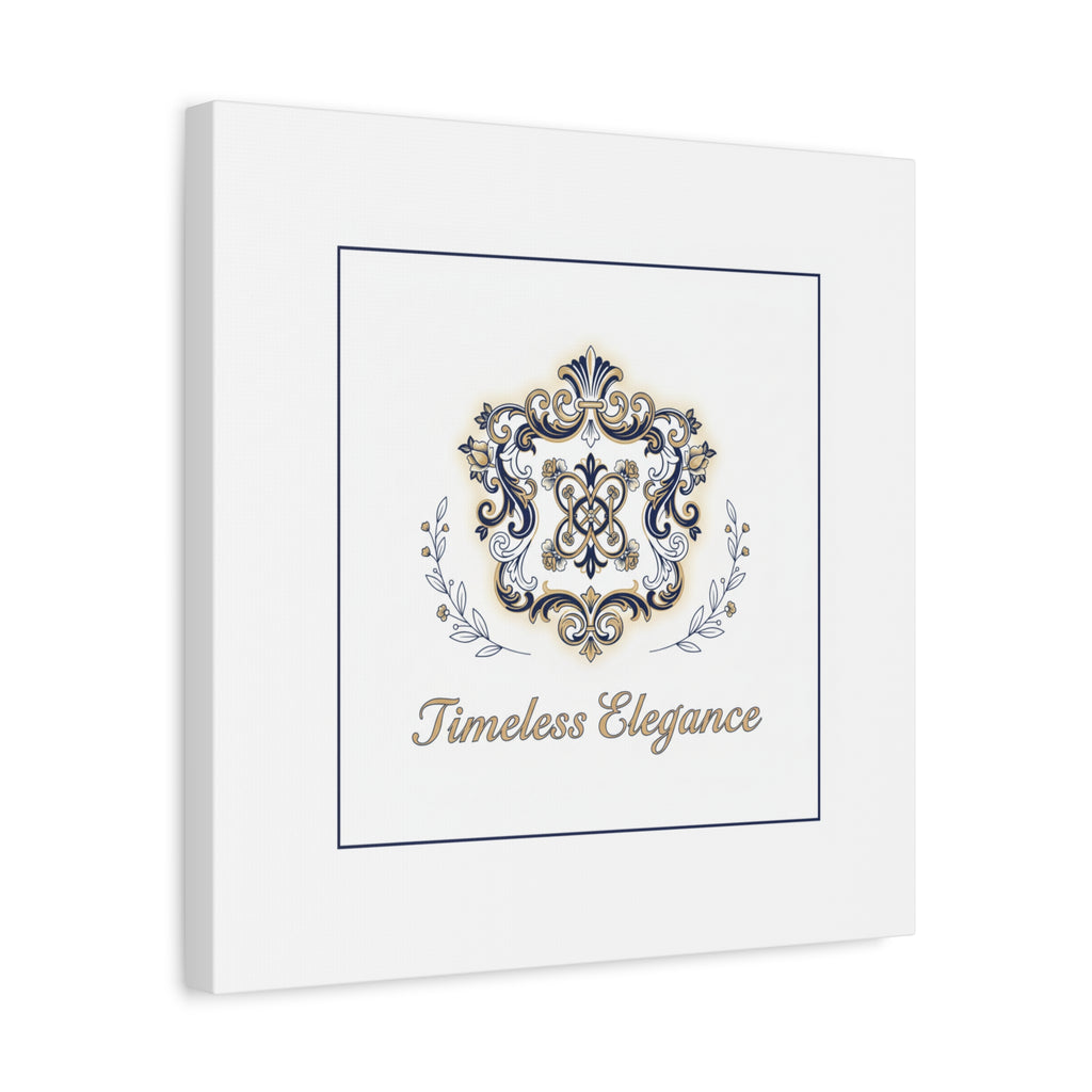 Ornate Brooch Emblem Canvas | Vintage Formalwear Accents, Baroque Print