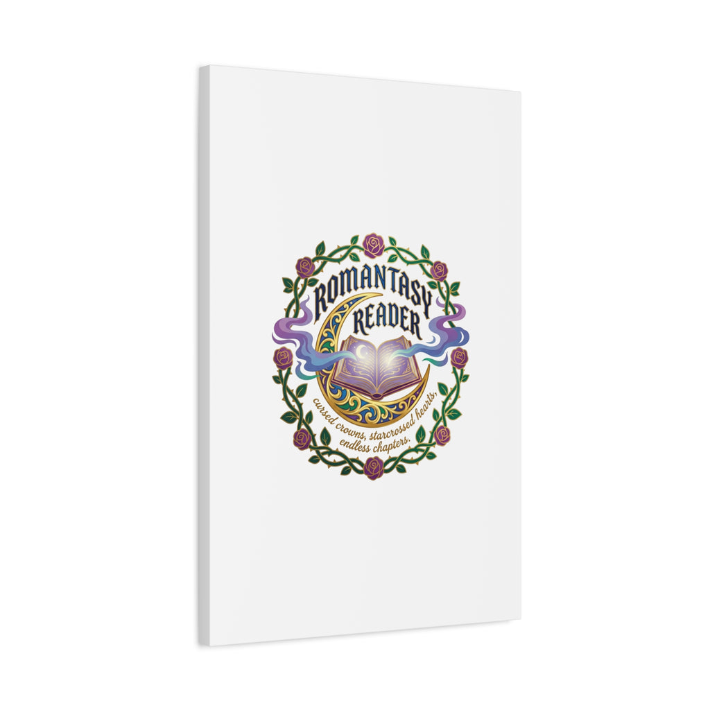 Romantasy Reader Canvas Print | enchanted bookish celestial gothic