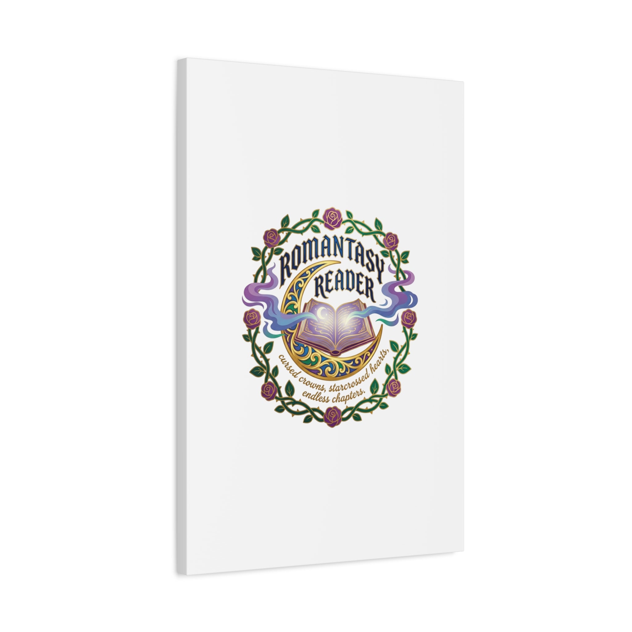 Romantasy Reader Canvas Print | enchanted bookish celestial gothic