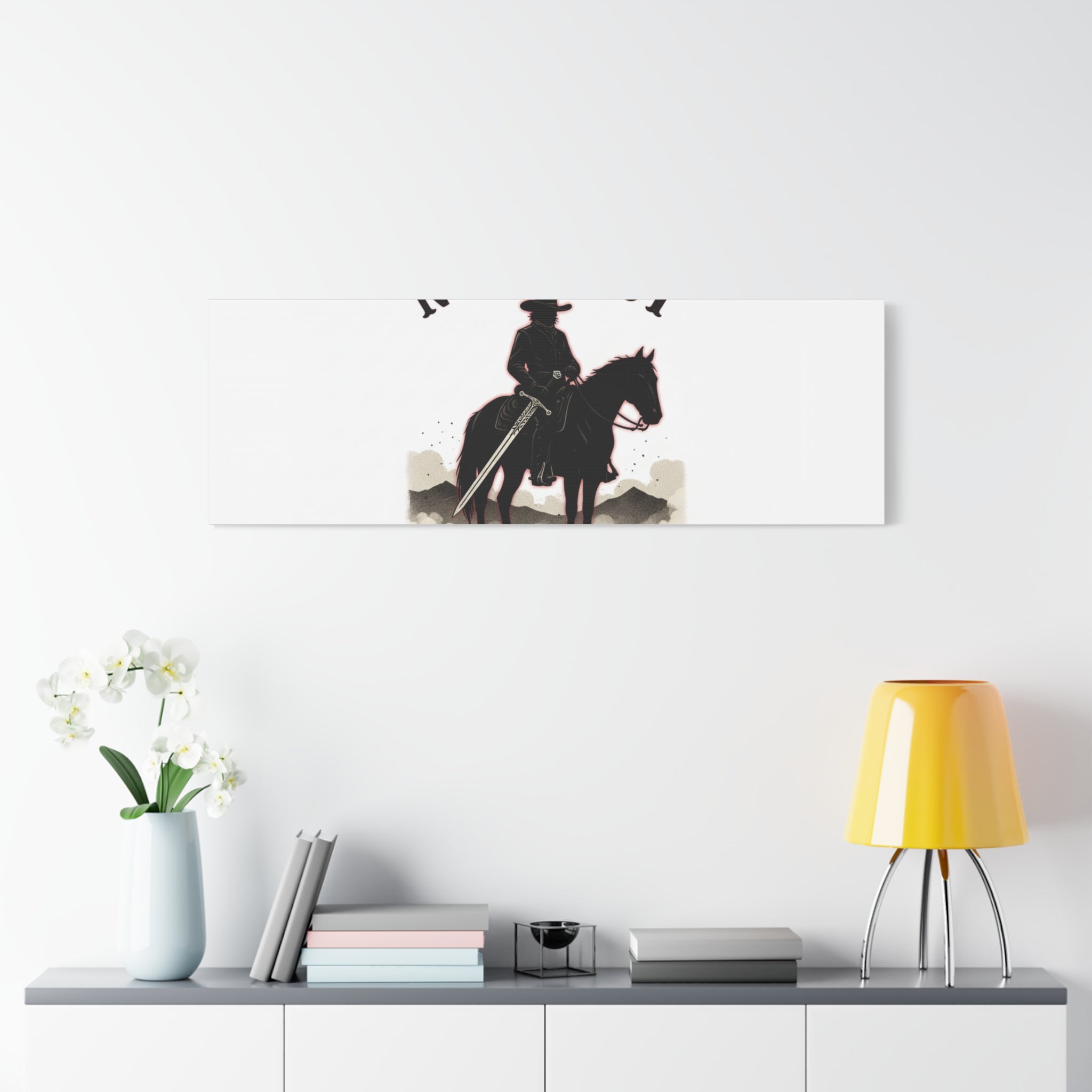 No Mercy Cowboy Skull Canvas | western skull art, gothic Americana