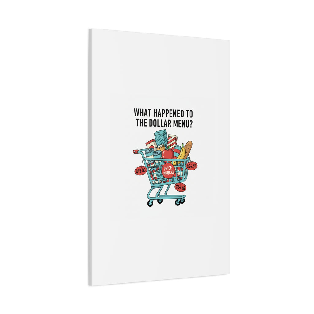 What Happened to the Dollar Menu? Canvas | Grocery Prices Meme, Price Shock Wall Art