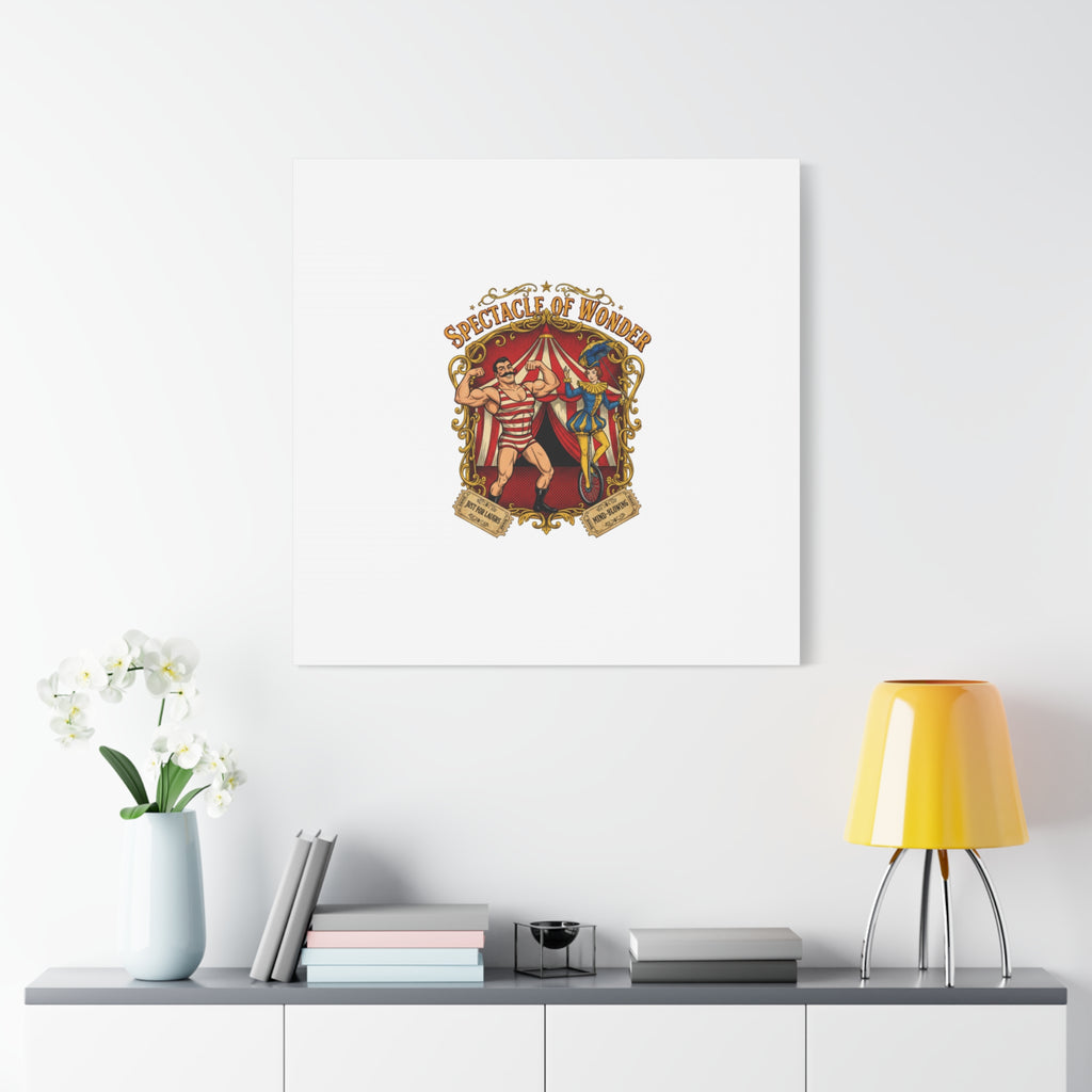 Spectacle of Wonder Circus Art Print, Canvas | Vintage Carnival Design