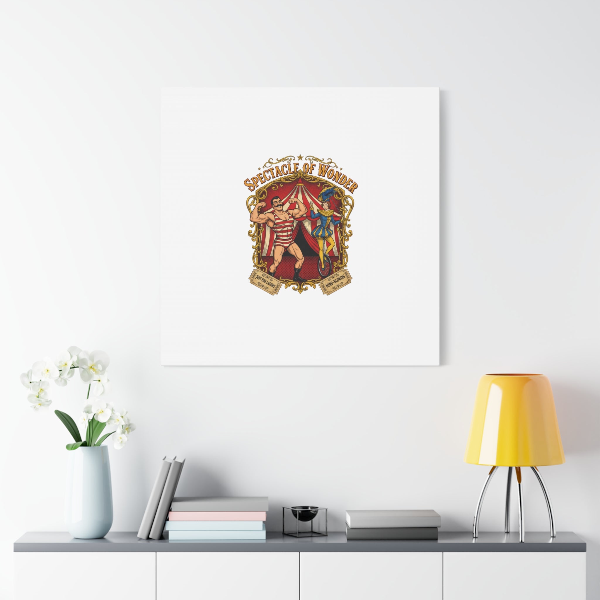 Spectacle of Wonder Circus Art Print, Canvas | Vintage Carnival Design
