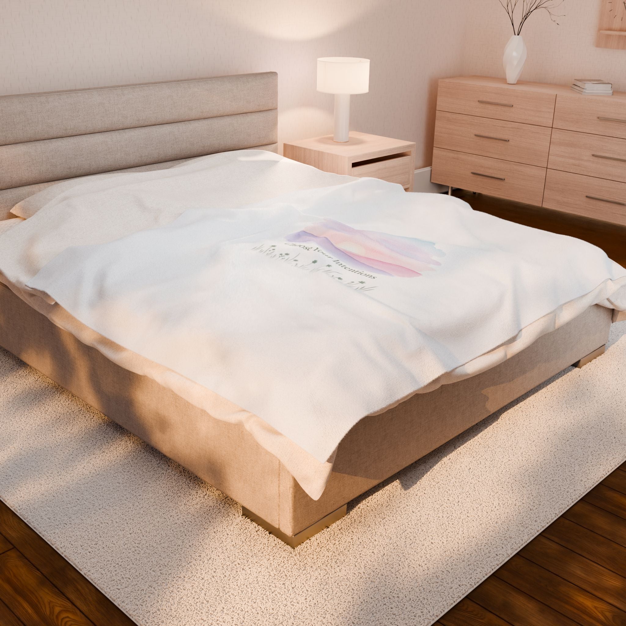Choose Your Intentions Blanket | intention sticker, gentle resolution art