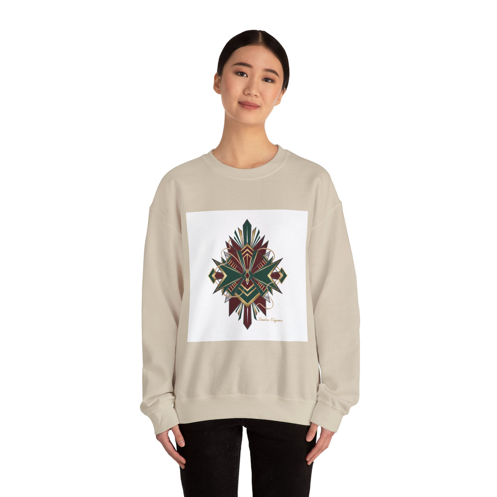 Dark Geometric Crest Crewneck | Gothic Occult Art Sweatshirt