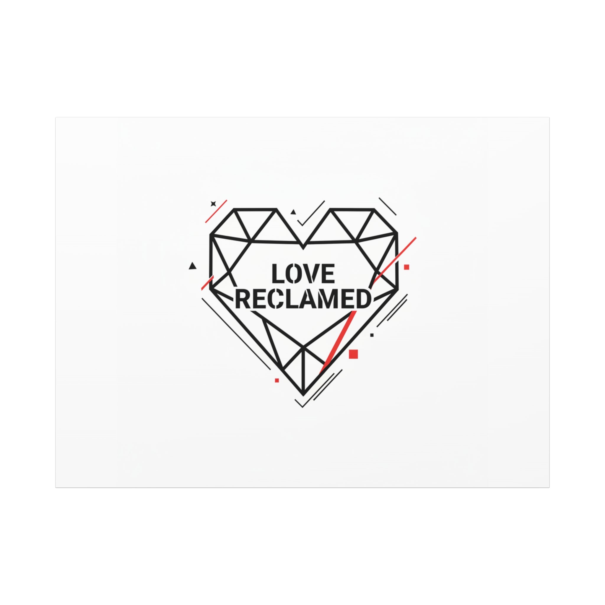Love Reclaimed Canvas | modern heart design, minimalist love icon