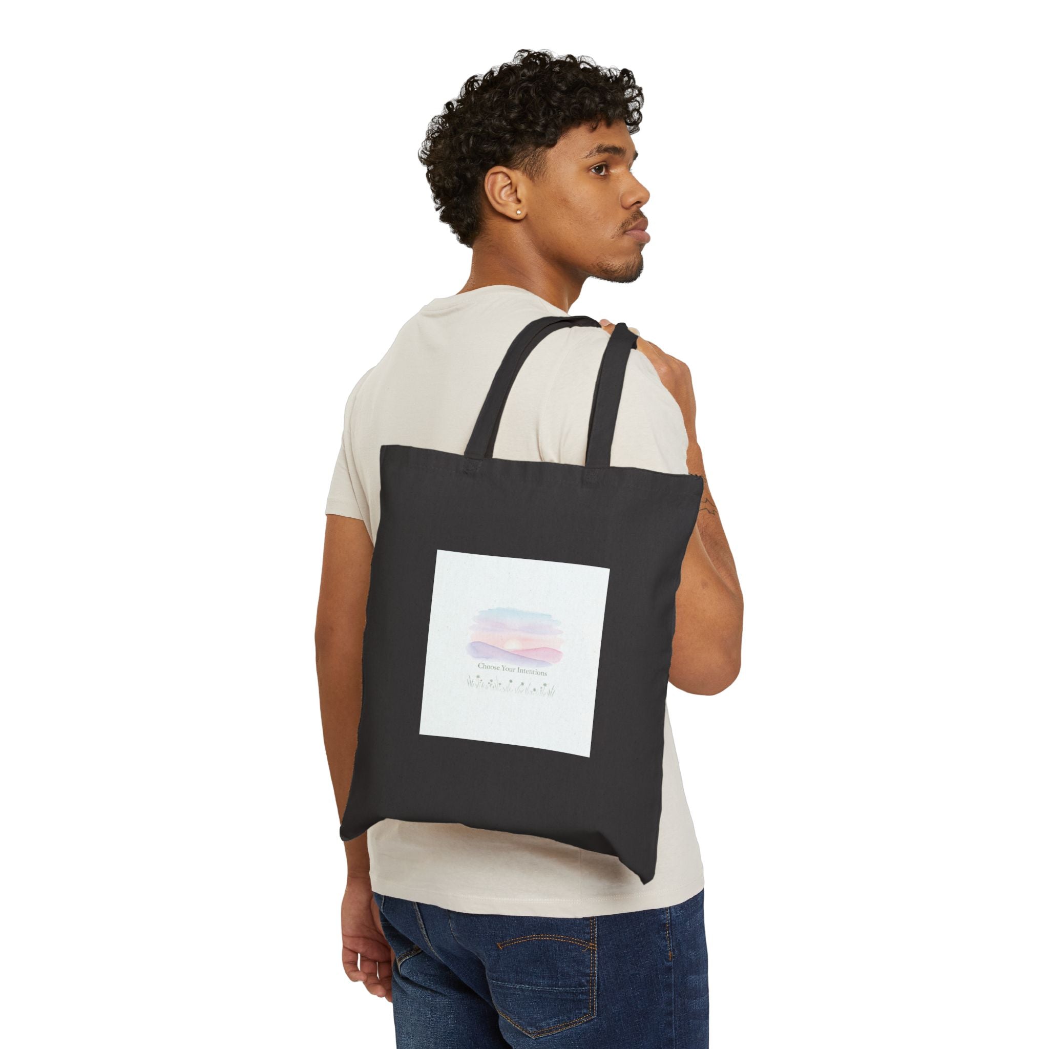 gentle intentions tote | pastel gradient mindfulness, soft wellness accessory