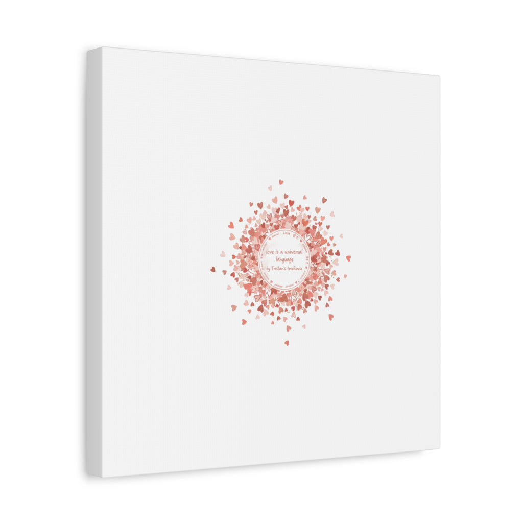 Tiny Heart Confetti Canvas | Matte Stretched Wall Art
