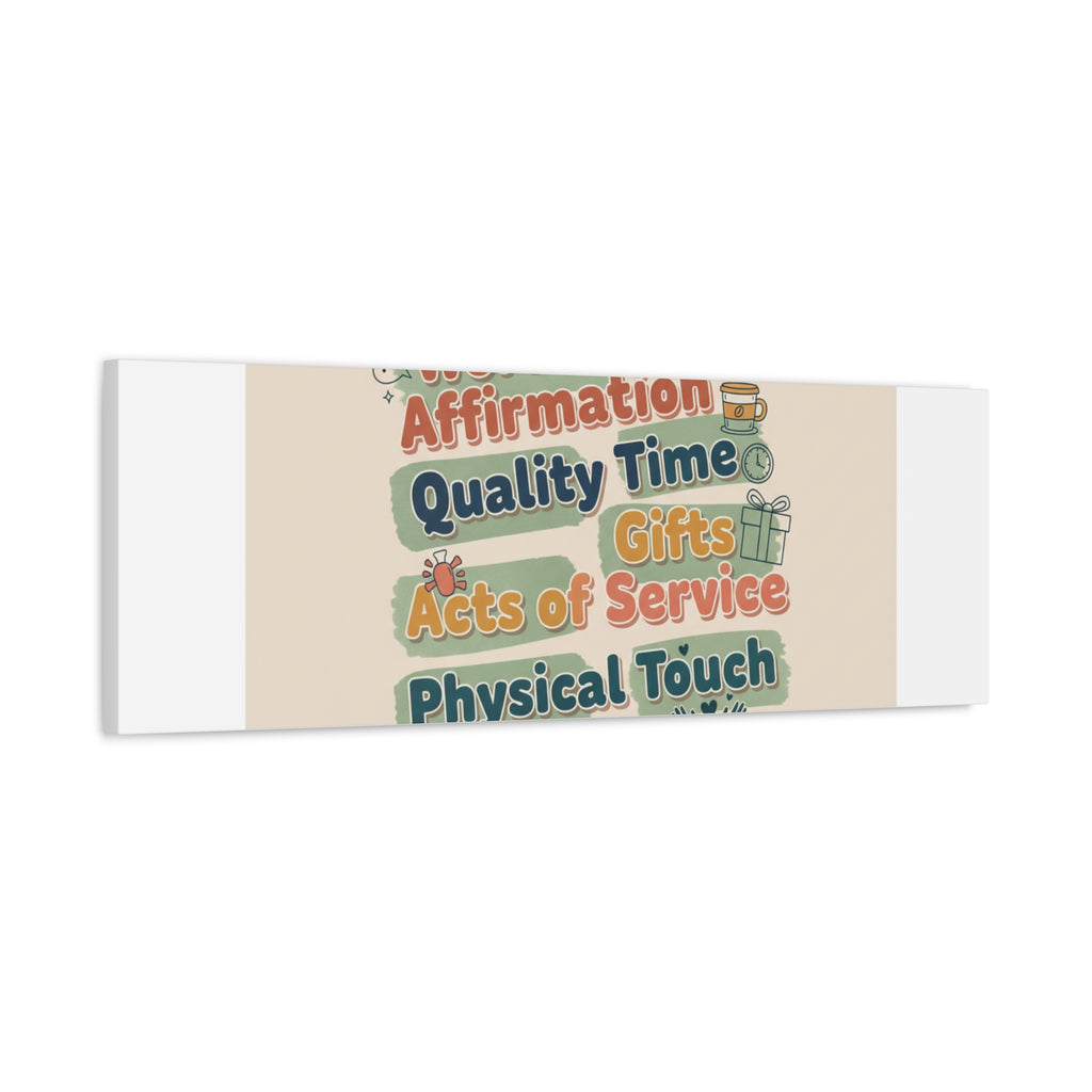 Love Languages List Matte Canvas Wall Art | love language meme, relationship humor