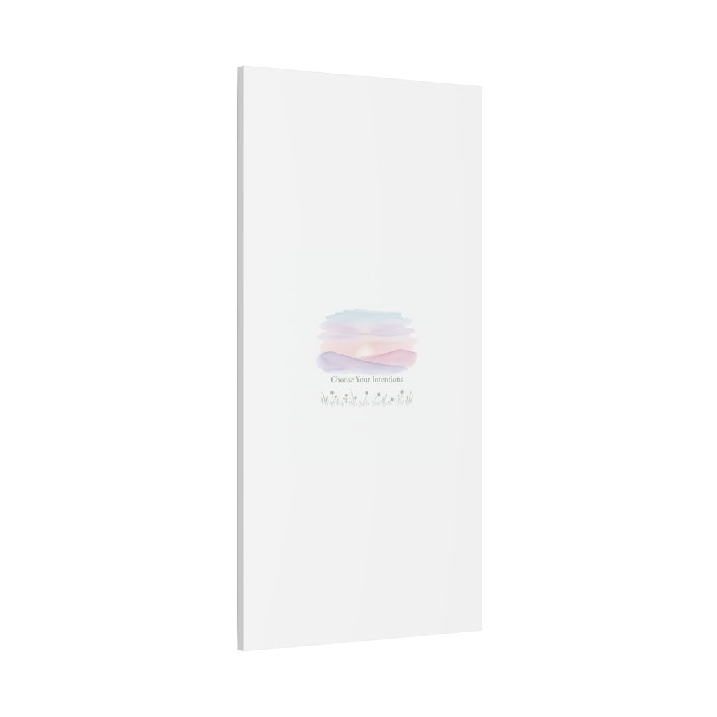 Choose Your Intentions Canvas, soft wellness poster, pastel gradient mindfulness art