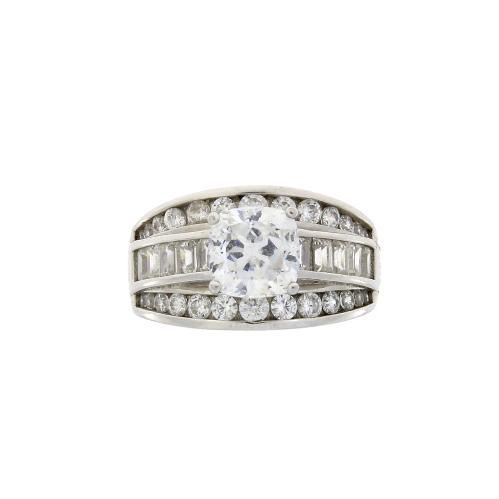 Natural Cubic Zirconium CZ SS Bridal Sterling Silver