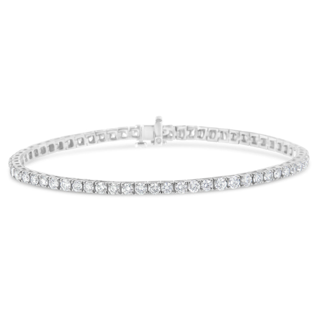 IGI Certified 4.0 Cttw Diamond 14K White Gold Classic 7â€ Tennis Bracelet (H-I Color, I1-I2 Clarity)
